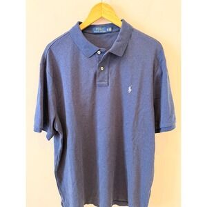 Polo Ralph Lauren Mens Blue Short Sleeve Classic Fit Polo Shirt XL